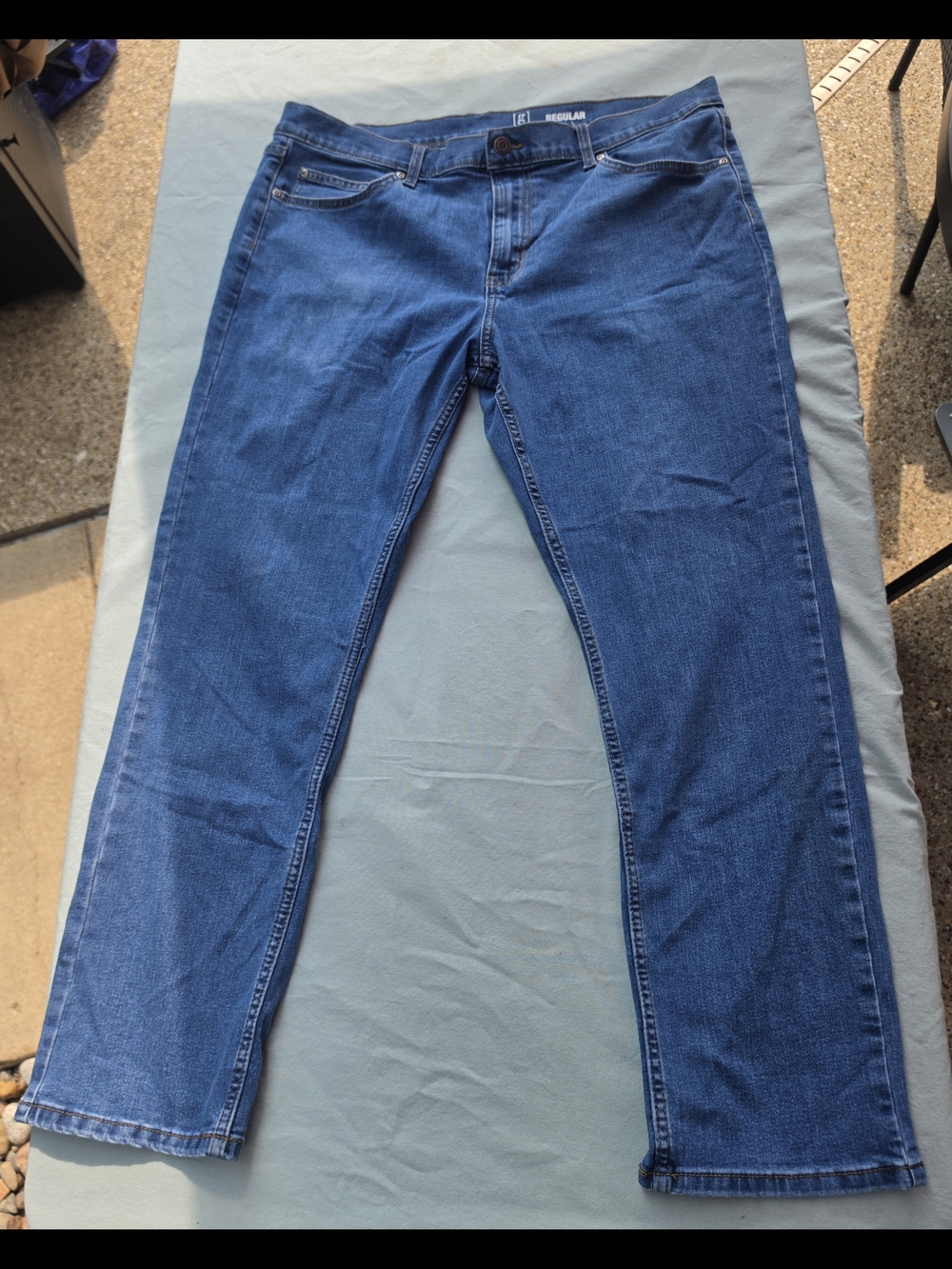 George Straight Leg Mens Jeans in Classic Blue